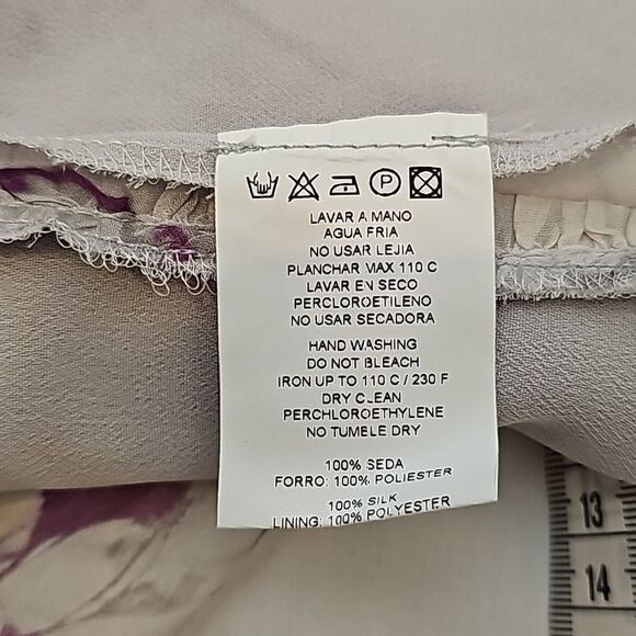 Javier Simorra Barcelona sheer silk blouse size 6 - Picture 9 of 10